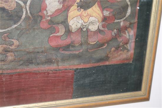 A 19th century Tibetan thangka, 54 x 40cm